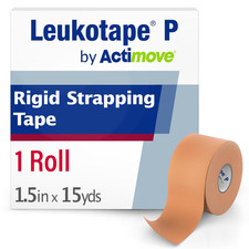 Leukotape P Adhesive Strapping Tape for Sports Injuries, 1 Count, Beige