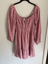 American Eagle Floral Cottagecore Boho Longsleeve Size small Smocked Peasant