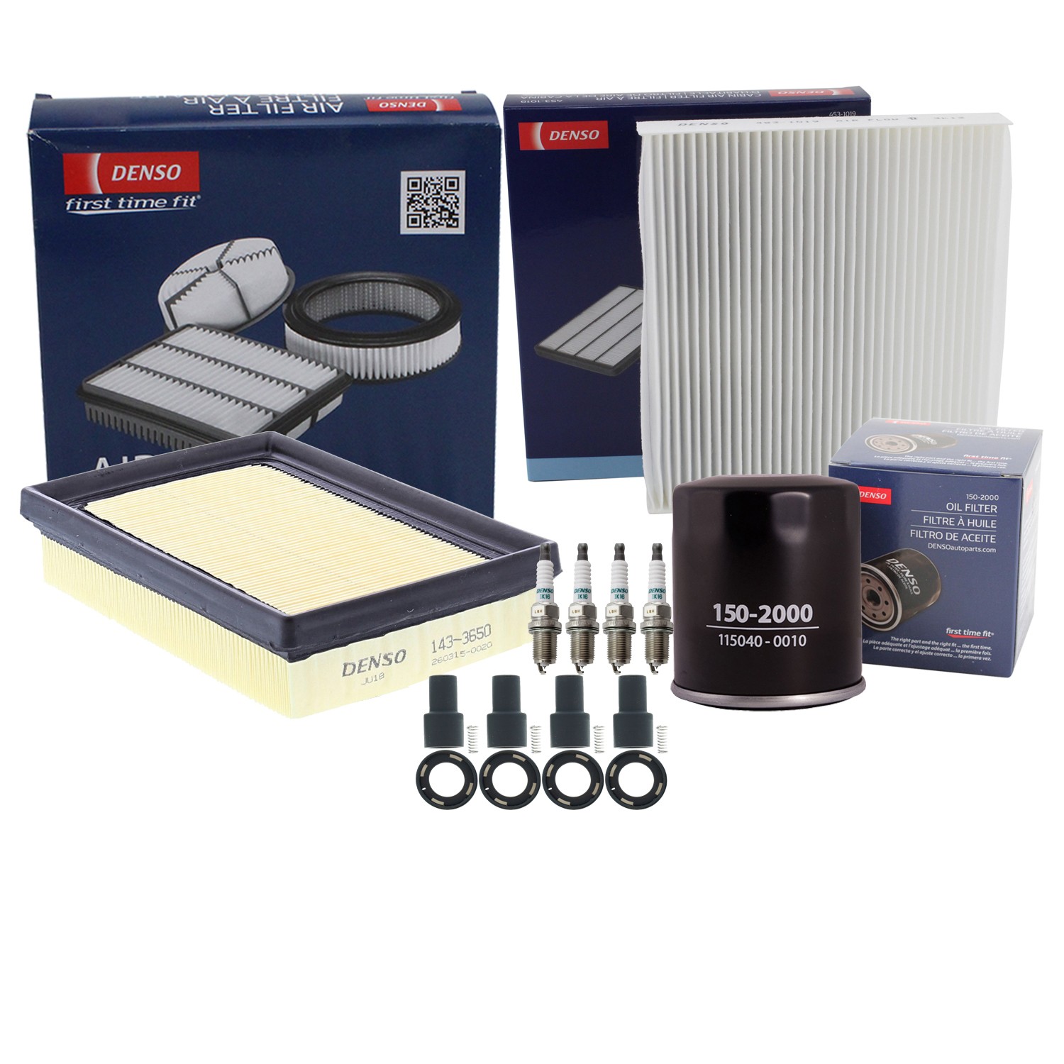 Denso Tune Up Kit 4 Spark Plugs  Boots Kit for Prius C 1.5L L4 FHEV 1NZ-FXE