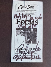 FOCUS 2008 biglietto d'ingresso firmato di persona 7x15 autografo