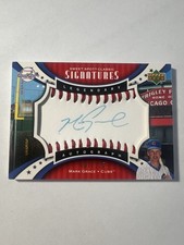 2007 Sweet Spot Classic Mark Grace Red Stitch Blue Ink Auto #/125