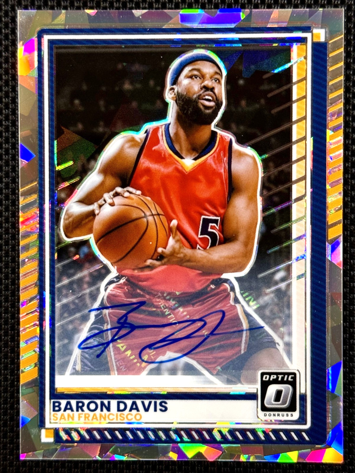 Baron Davis 2025 Donruss Optic Autographs #192 Cracked Ice /25 Auto