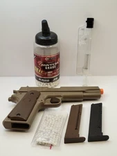 Crosman Spring Powered 1911 Airsoft Pistol With 2 Magazines, BBs, Reloader