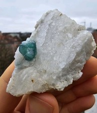 Turmalin Blau Auf Feldspat Stufe Skardu Pakistan 78 Gramm, Elbait