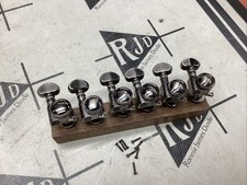 Grover Locking Mini Rotomatic Tuners Brushed Dark Chrome Inline Right Mustaine