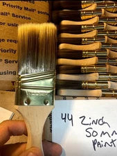 44 - Wooster 2 inch 50mm paint brushes Wood Box Lot Of 44 PIECES PRO Glidden #7