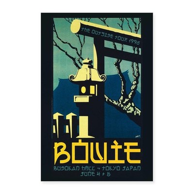 David Bowie The Outside Tour 1996 Poster 24  x 36 , One Size, white