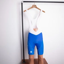 BIORACER Men's Blue / White Cycling Ride Bib Shorts Size 4 / M-L ~ Race Fit