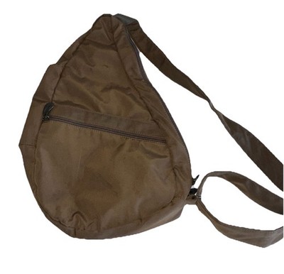 AmeriBag Healthy Back Brown Nylon Sling Bag Backpack Hiking Outdoor Travel