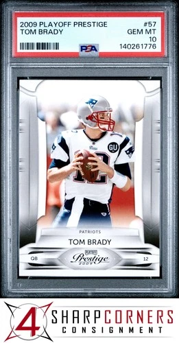 2009 PLAYOFF PRESTIGE #57 TOM BRADY PATRIOTS PSA 10