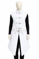 Medieval Quilted Gambeson White Padded Knight Armor Jacket Renaissance Costume
