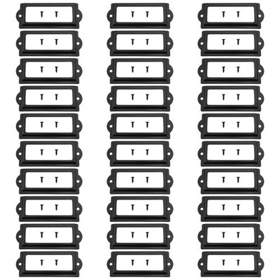 Metal Label Holder Black Metal Library Label File Drawer Label Frame Holder S...