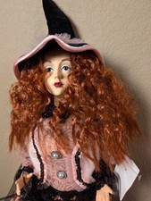 Shelf Sitter Halloween Witch Fairy Doll Figur...