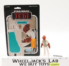 Admiral Ackbar 100 Complete 65 Back-A Taiwan Star Wars ROTJ 1983 Kenner Figure