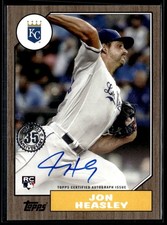 2022 Topps Update 1987 Baseball Autographs Gold Jon Heasley RC Auto 35/50 Kansas