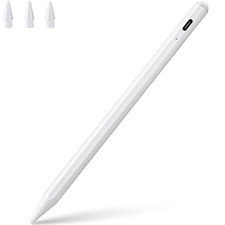 Stylus Pen for ipad, Active Pencil with Quick Charge, A-30 mins Charge-White