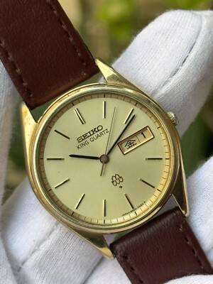 Rare Vintage Seiko King Twin Quartz 9923-702B Day-Date Quartz