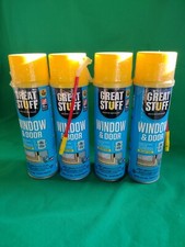 4 Cans 16 Oz. Window and Door Insulating Spray Foam Sealant with Quick Stop
