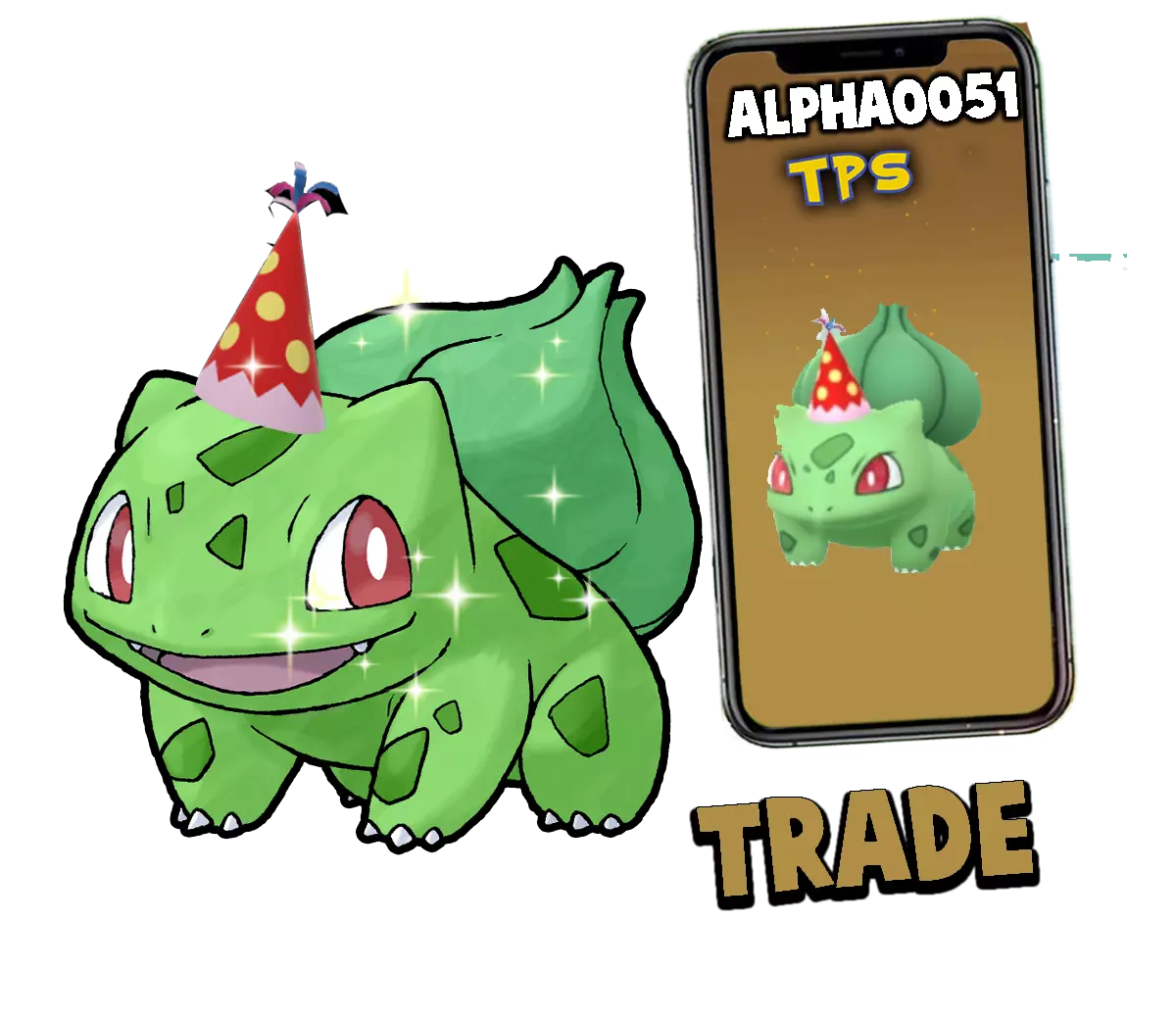 Shiny Bulbasaur (partyhat) 