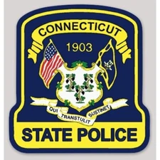 4 Inch Non-Reflective Connecticut 1903 State Police Troopers Logo Sticker Decal