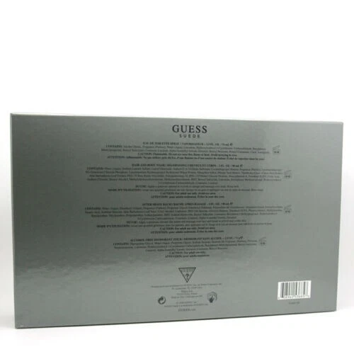 Conjunto de camurça Guess 2,5 oz Eau de Toilette - Lavagem corporal - Bálsamo pós-barba - Desodorante. 100% REAL - Imagem 2 de 2