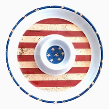 New Chip and Dip Bowl/Tray 14.25" Sakura Evolution Picnic Server Party Buffet