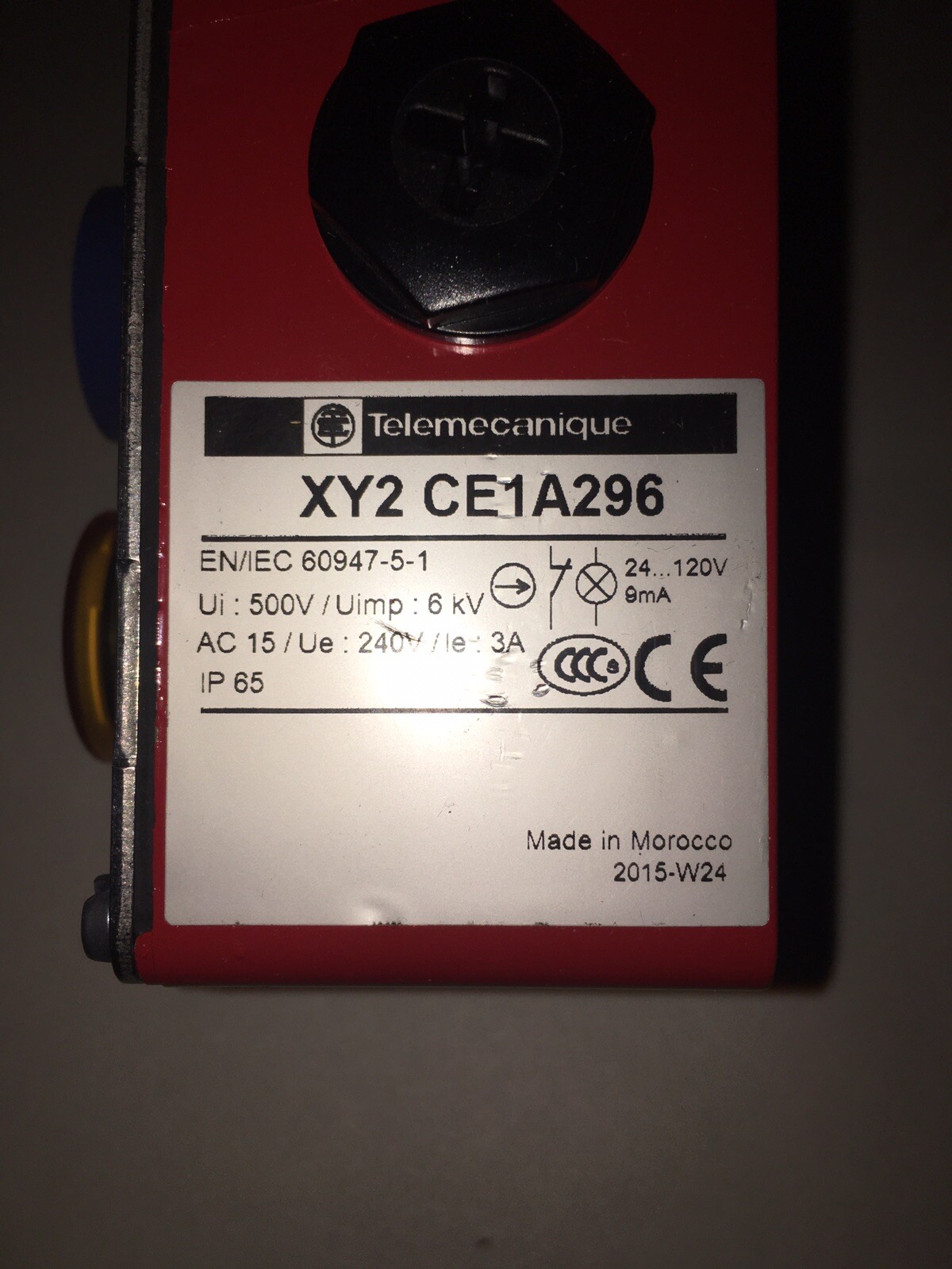 TELEMECANIQUE XY2 CE1A296, PULL ROPE CABLE SAFETY SWITCH eBay
