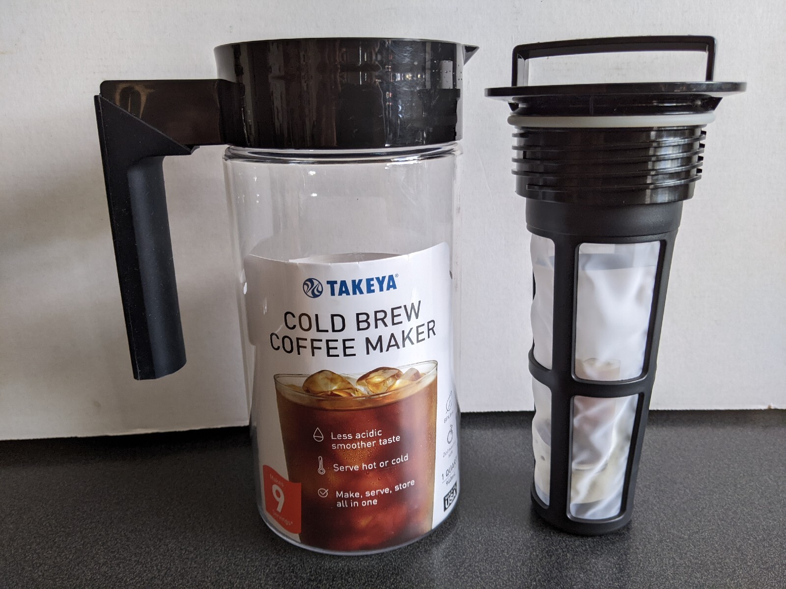 Takeya Cold Brew Coffee Maker, 1 Quart. Black, 10310. New. BPA Free. See Pics. eBay