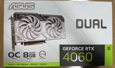 ASUS Dual GeForce RTX 8GB GDDR6 4060 Ti White OC Edition Graphics