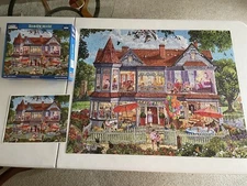 White Mountain Jigsaw Puzzle SUMMER HOUSE By Steve Crisp Larger Pieces COMPLETE