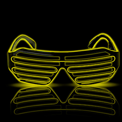 Led Glasses Neon El Wire Light Up Shutter Flashing Eyewear for Nightclub Party