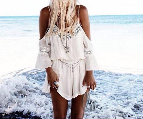 AU SELLER Sexy Lace Chiffon Overall Jumpsuit Hippie Cocktail Pants