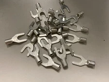 100 Spade Fork Terminal Connector Non-Insulated Uninsulated 16-14 AWG Gauge #8