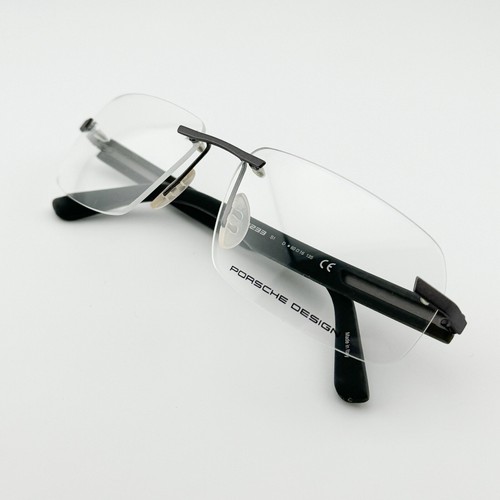 NEW AUTHENTIC PORSCHE DESIGN Rimless Eyeglass P’8233 S1 D Italy Titanium Rubber - Picture 15 of 15
