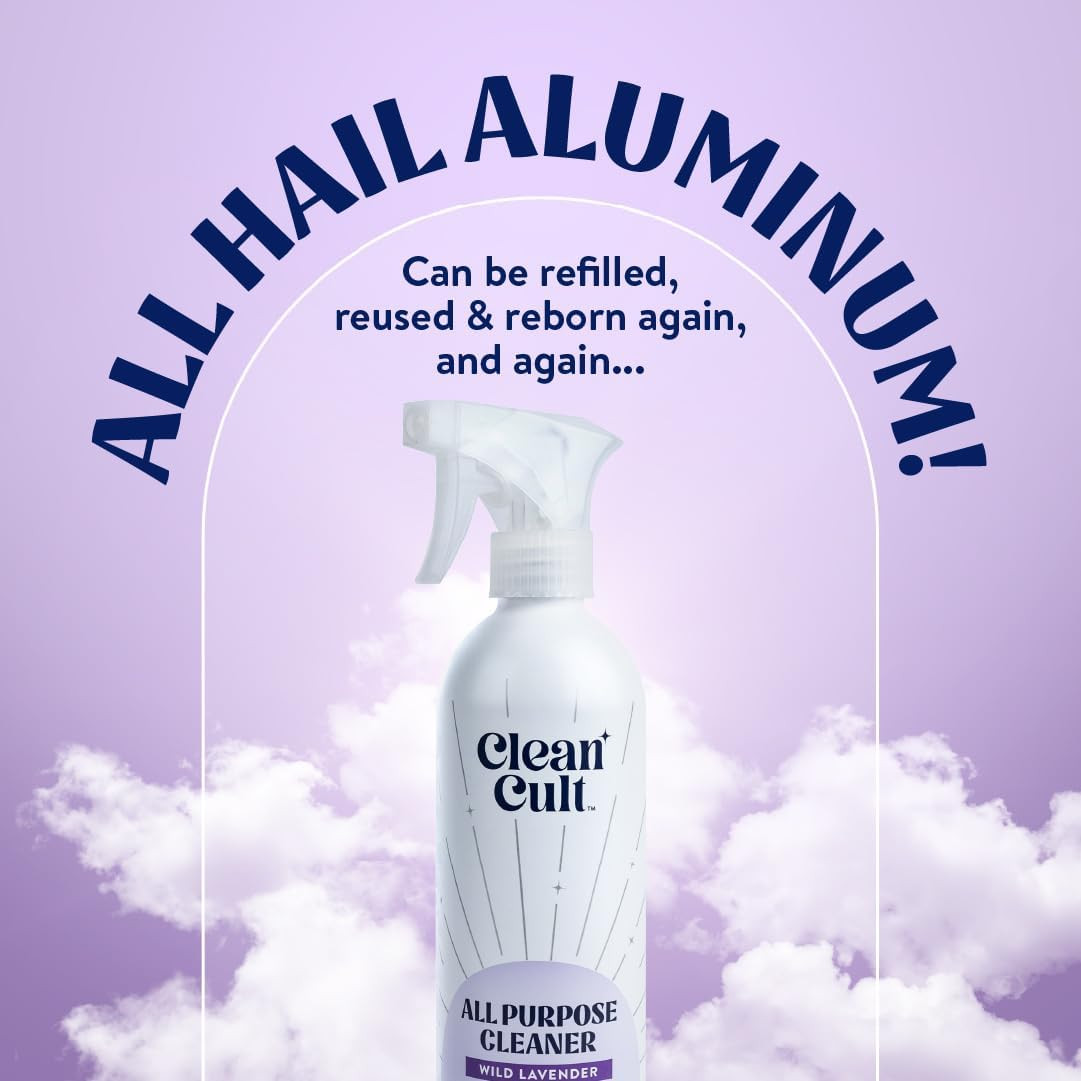Cleancult - Wild Lavender - All Purpose Cleaner - Refillable Aluminum Bottle - C