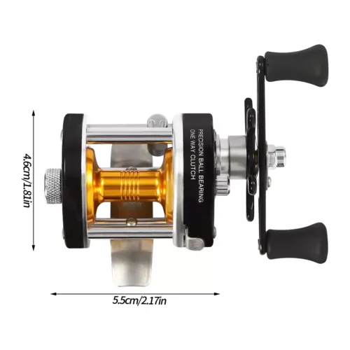 Konventionelle Rolle Rundbaitcastrolle für Welse Baitcasting Angelrolle USA - Bild 2 von 6