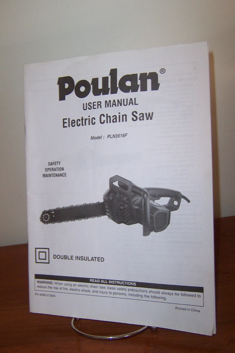 Poulon Electric Chain Saw User Manual Model PLN3516F Operation