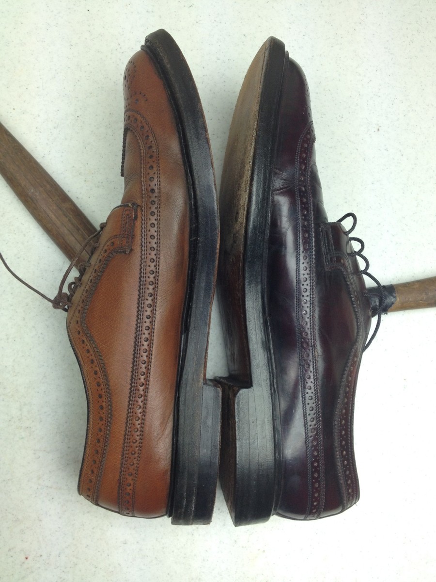 FLORSHEIM ROYAL IMPERIAL 5 NAIL V-CLEAT OXBLOOD CLASSIC WING TIP  SHOES MEN 10 D VINTAGE OXBLOOD FLORSHEIM V CLEAT ROYAL IMPERIAL WING TIP  main image 3