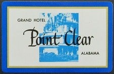 Grand Hotel Point Clear Alabama Single Swap Playing Card 10 Clubs