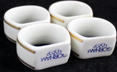 Gorham China Gorham Gold Group of 4 Napkin Rings