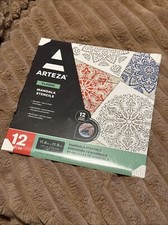 Decorative Painting Stencils 12 Mandala Designs 11.8x 11.8 Inches 30*30 cm