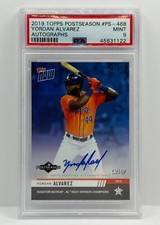 YORDAN ALVAREZ Signed Rookie Call-Up 2019 Topps Now PS-46B BLUE 41/49 PSA 9 Auto