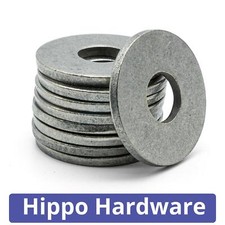 Form G Wide Thick Flat Washers for Machine Screws and Wood A2 Stainless Steel