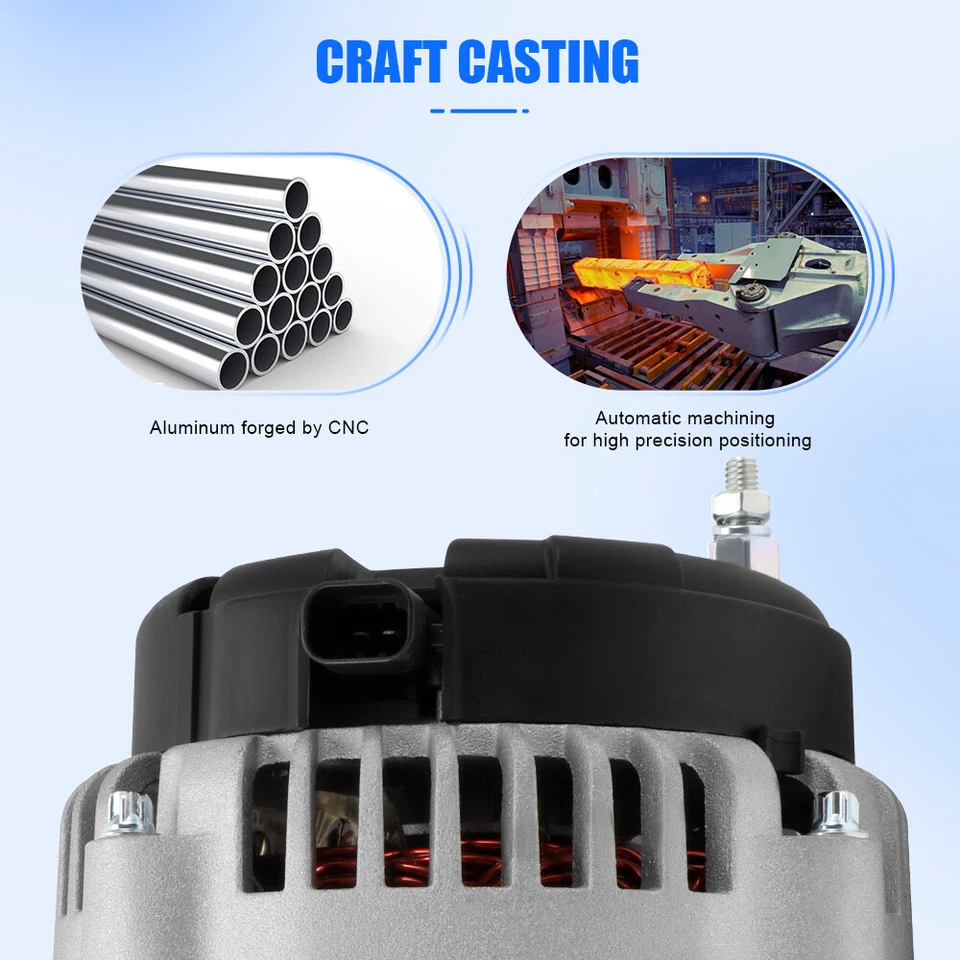 Nuevo alternador de aluminio para Cadillac Chevrolet Tahoe GMC Hummer 2007-2014 6,0 L Foto 3 de 4