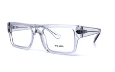 New Prada Reading Glasses VPR A01 17P-1O1 57-19 150 Crystal Grey Frames Readers