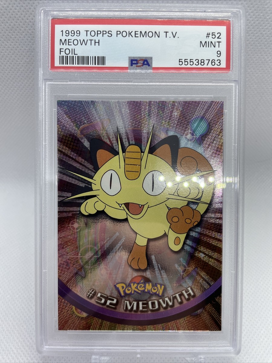 1999 Pokémon TOPPS TV MEOWTH FOIL #52 PSA 9 Mint | eBay