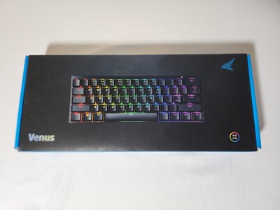 DURGOD VENUS 60% Black Gaming Keyboard (Gateron RGB-Yellow Switch)