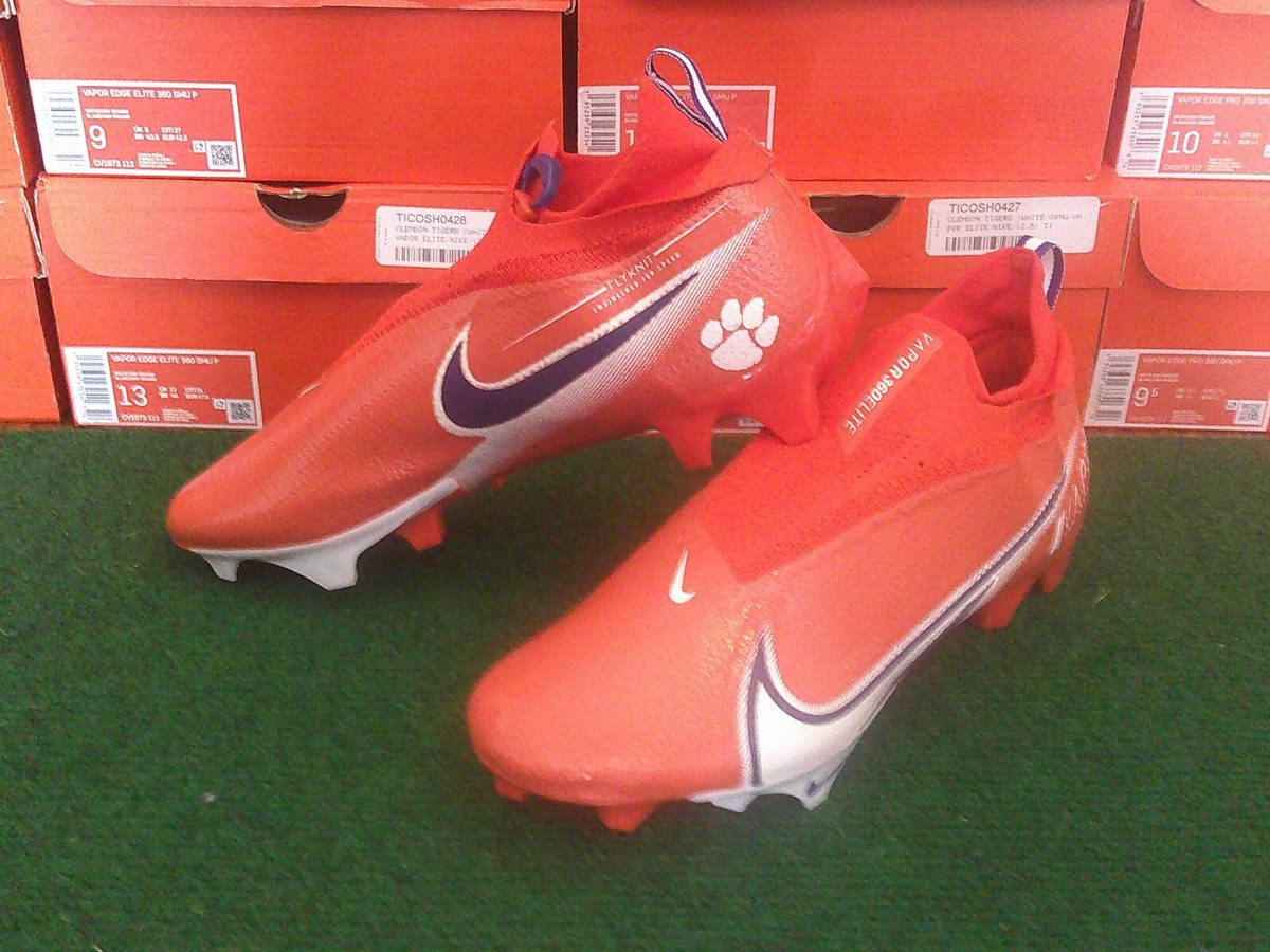 Nike Vapor Edge Elite 360 Clemson Team Issued Football Cleats Nike Vapor Edge Elite 360 Clemson Tigers Team Issued Cleats  main image 4