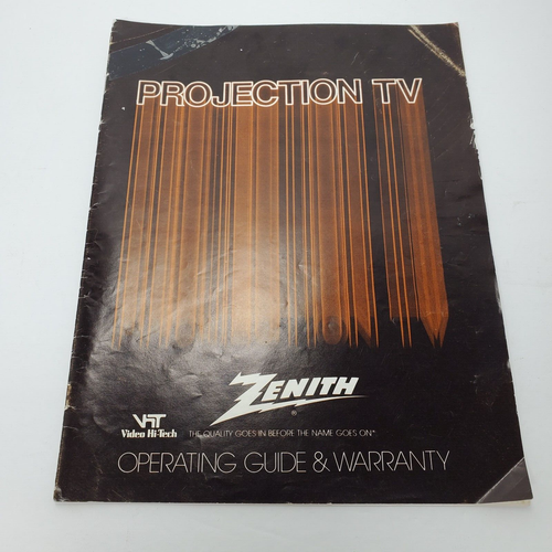Vintage Operating Guide Zenith Projection TV Video HiTech 1970s eBay