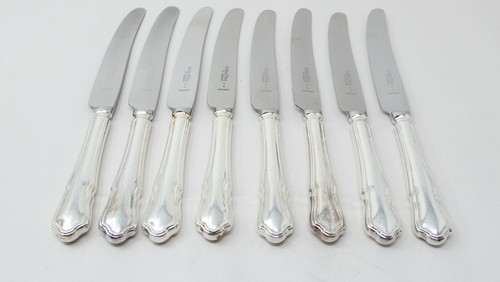 8 Tafelmesser 8er Set versilberte Griffe Arthur Price 24 cm
